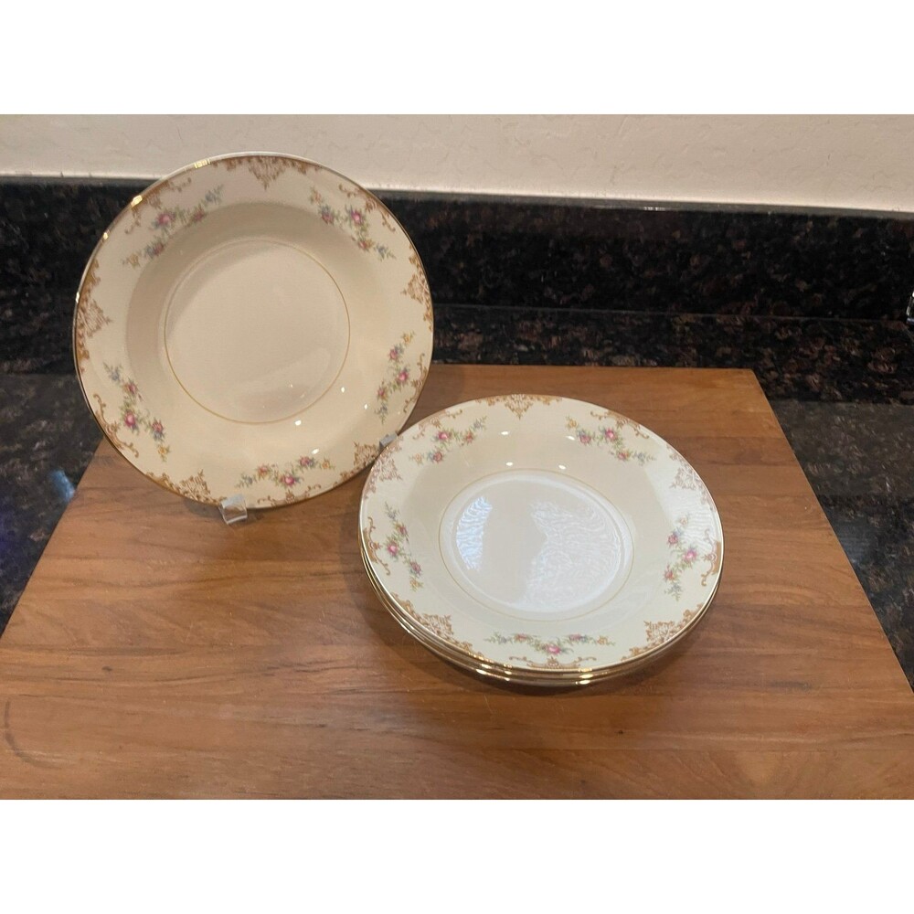4 Homer Laughlin Eggshell Nautilus soup bowls
